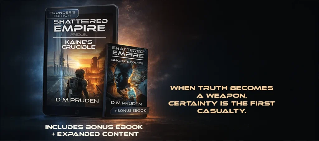 Kaine's Crucible hero image showing founders edition ebook